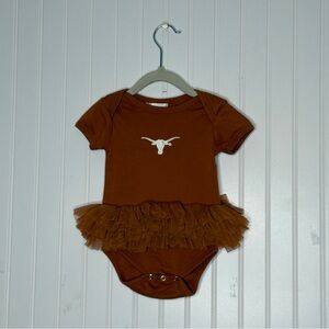 Two Feet Ahead Baby UT Texas Longhorn Onesie With Tutu Size 12 Months